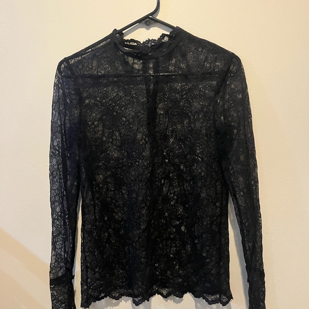 Windsor Black Sheer Lace Blouse